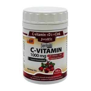 Jutavit C-vitamin 1000mg + D3 + Cink tabletta – 100db