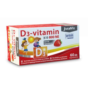 JutaVit D3-vitamin 800-NE KID eper ízű rágótabletta 60x 