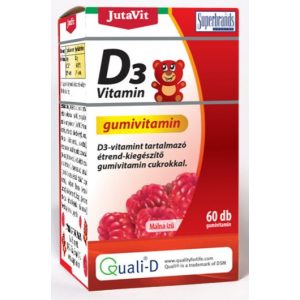 JutaVit Gumivitamin D3-vitamin málna ízű 60x