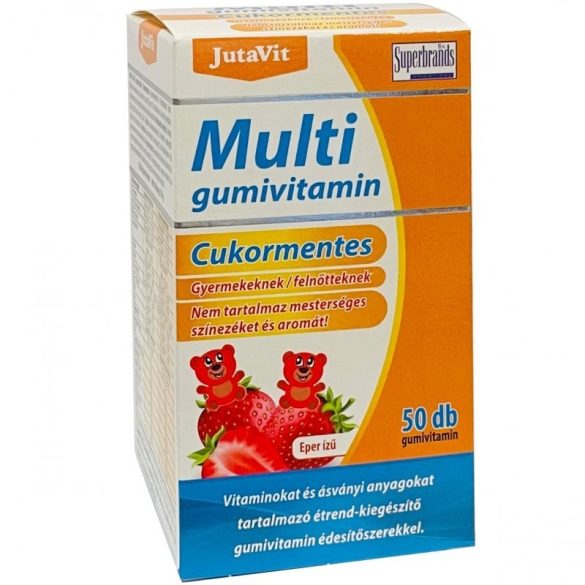 JutaVit Multivitamin Gumi Cukormentes eper ízu 50x 