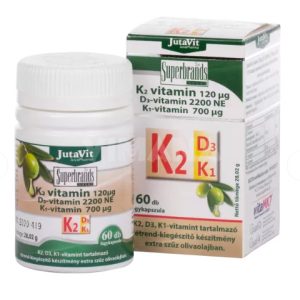 JutaVit K2 120 µg+D3 2200 NE+ K1 700 µg vitamin 60x