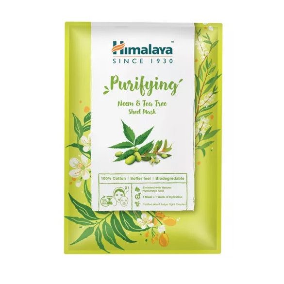 Himalaya Arctisztító textilmaszk nim növénnyel és teafával 30ml