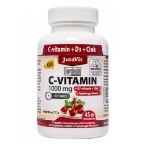 Jutavit C-vitamin 1000mg + D3 + Cink tabletta – 45db