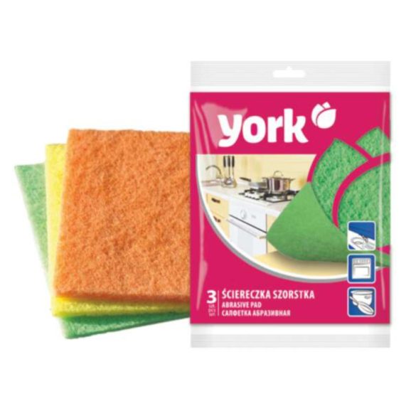 York Lapos súroló 3db-os Színes