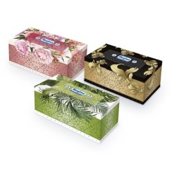   Regina Dobozos Papírzsebkendő 4Rétegű 96Lap Elegance Premium - Többféle mintázattal