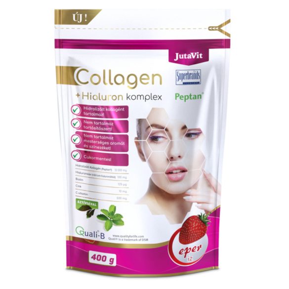 JutaVit Collagen+hialuron komplex Eper 400g