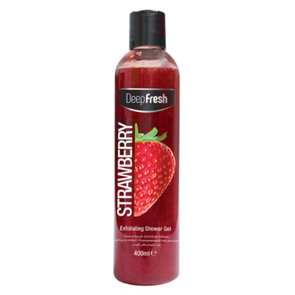 Deep Fresh Tusfürdő 400ml Exfoliating Strawberry