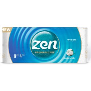 Zen Premium Care Wc papír 8 Tekercs 3Rétegű 145Lap 19m Relaxing White