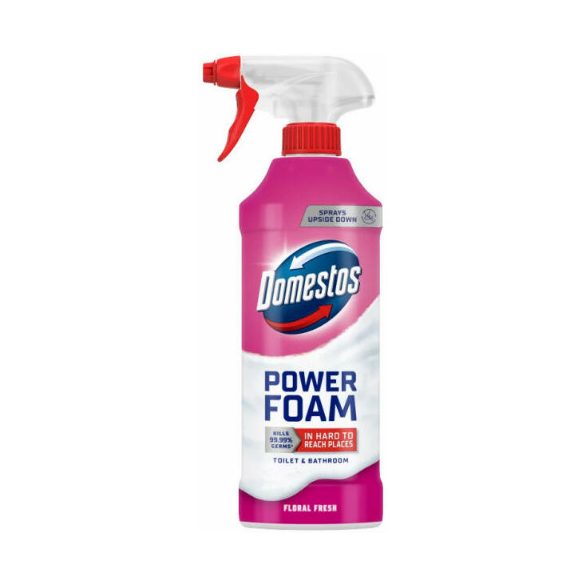 Domestos Power Foam 435ml Wc és Fürdőszoba Tisztító hab - Floral Fresh