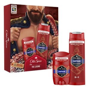 Old Spice ajándékcsomag Dark Captain Tusfürdő 250ml + Stift 50ml