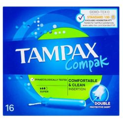   Tampax Compak Egészségügyi Tampon Applikátoros 16db-os Super
