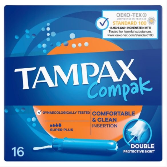 Tampax Compak Egészségügyi Tampon Applikátoros 16db-os Super Plus
