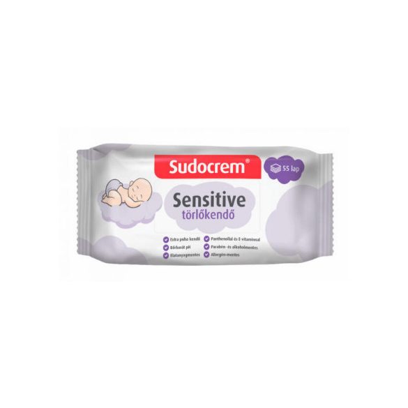 Sudocrem Nedves Törlőkendő 55 Lap Sensitive