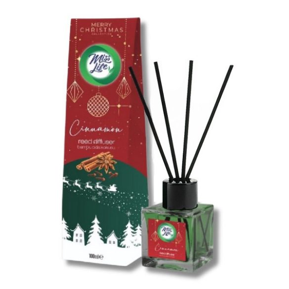 Miss Life Bamboo Pálcikás Légfrissítő 100ml Cinnamon - Karácsonyi