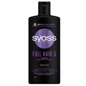 Syoss Sampon 440ml Full Hair 5D Vékonyszálú és Lelapuló hajra