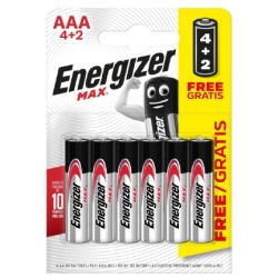 Energizer elem 1,5V Alkáli Mikro Max AAA/6