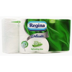 Regina Wc papír 8 Tekercs 3 Rétegű 150Lap Refreshing Aloe