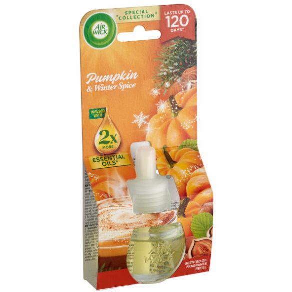 Air Wick Utántöltő Folyadék 19 ml Elektromos készülékbe Fűszeres Sütőtök Varázs 