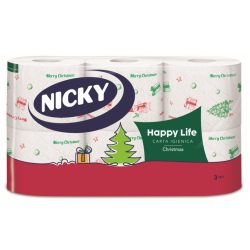   Nicky Christmas Wc Papír 6Tekercs 3Rétegű Karácsonyi Mintás