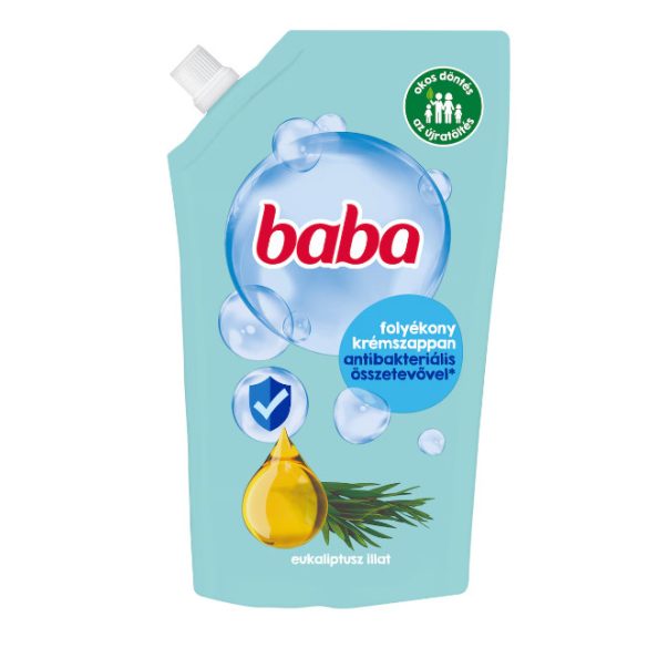 Baba Szappan folyékony utántöltő 500ml Antibakt Eukaliptusz