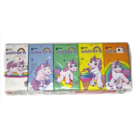 Kartika Papírzsebkendő 9x10db 3Rétegű Unicorn