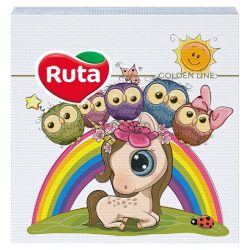 Ruta Szalvéta 20db-os 3 Rétegű 33x33cm Fairy Pónis