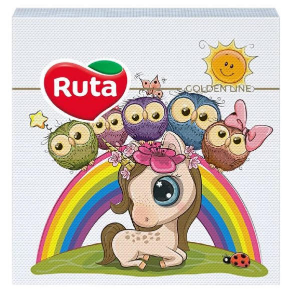 Ruta Szalvéta 20db-os 3 Rétegű 33x33cm Fairy Pónis