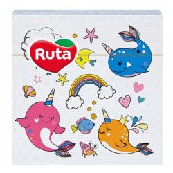 Ruta Szalvéta 20db-os 3 Rétegű 33x33cm Fairy Delfines