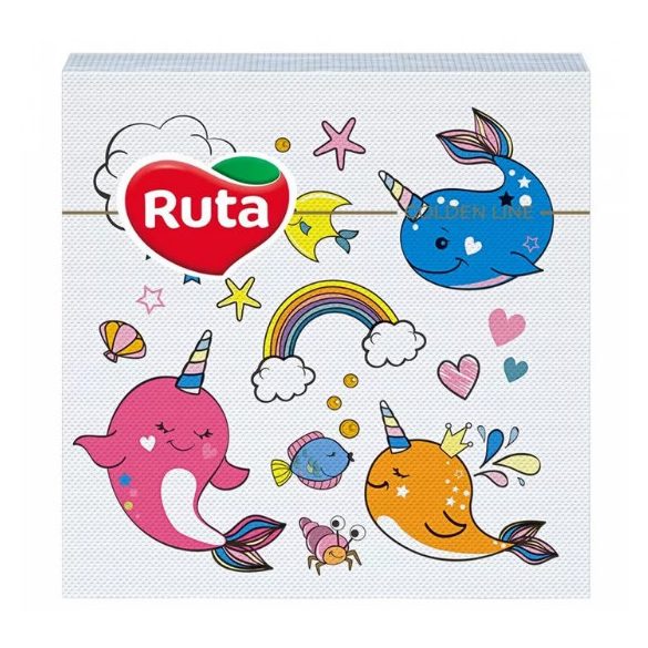 Ruta Szalvéta 20db-os 3 Rétegű 33x33cm Fairy Delfines