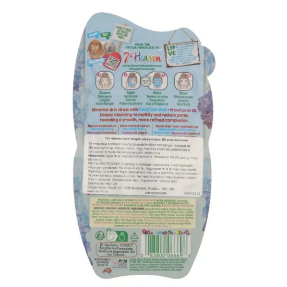 7th Heaven Arcmaszk 15ml Holt tengeri iszappal és B5 provitaminnal