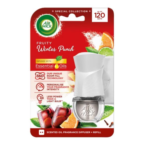 Air Wick Elektromos Készülék Utántöltővel 19ml Gyümölcsös Téli Puncs