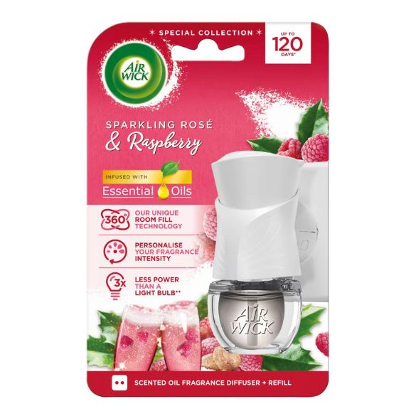 Air Wick Elektromos Készülék Utántöltővel 19ml Rozé Pezsgő és Málna