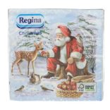 Regina Christmas Szalvéta 15db-os Karácsonyi mintás 3 rétegű 33x33cm 