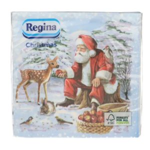 Regina Christmas Szalvéta 15db-os Karácsonyi mintás 3 rétegű 33x33cm 