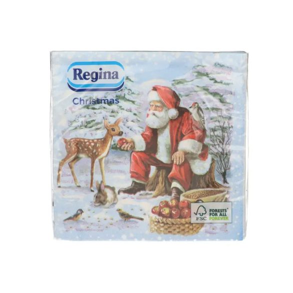 Regina Christmas Szalvéta 15db-os Karácsonyi mintás 3 rétegű 33x33cm 