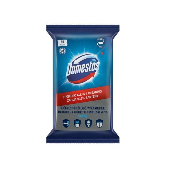 Domestos higiénikus törlőkendő ocean - 60db