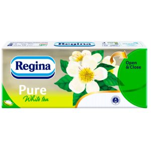 Regina papírzsebkendő Pure White Tea 90db 3réteg