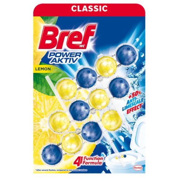 Bref Power Aktív Lemon 3x50g Wc Frissítő 