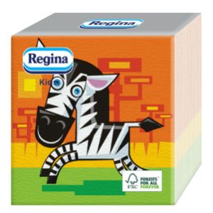 Regina Szalvéta 1 ret 45db Kids (Többféle mintás) (Zebra)