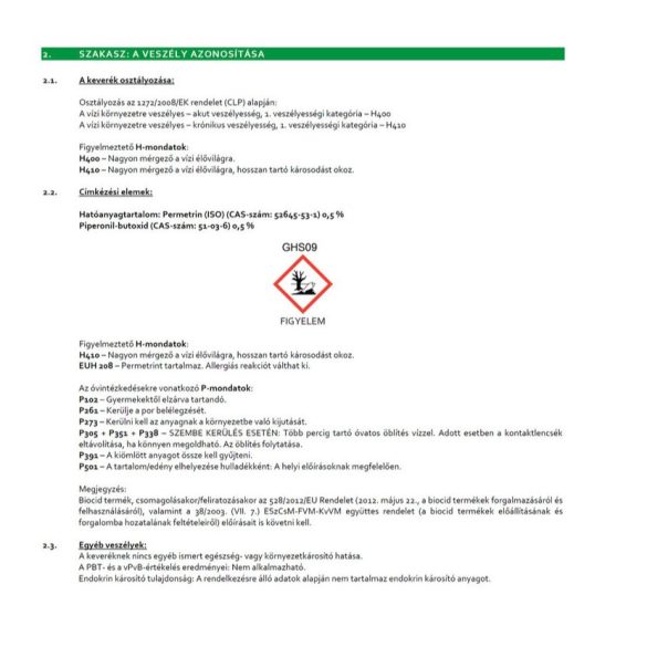 Protect Forte Rovarirtó Porozószer 100g