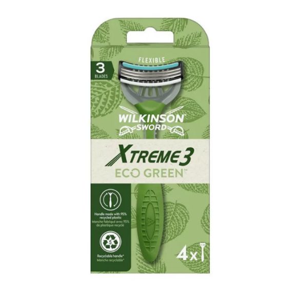 Wilkinson XTREME3 ECO Green eldobható borotva - 4db