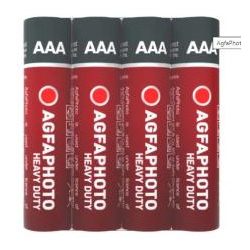   Agfaphoto elem 1,5 V féltartós Mikro Super Heavy Duty Premium AAA/R03/4db-os Piros/Fóliás