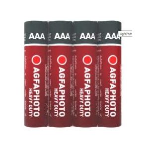 Agfaphoto elem 1,5 V féltartós Mikro Super Heavy Duty Premium AAA/R03/4db-os Piros/Fóliás