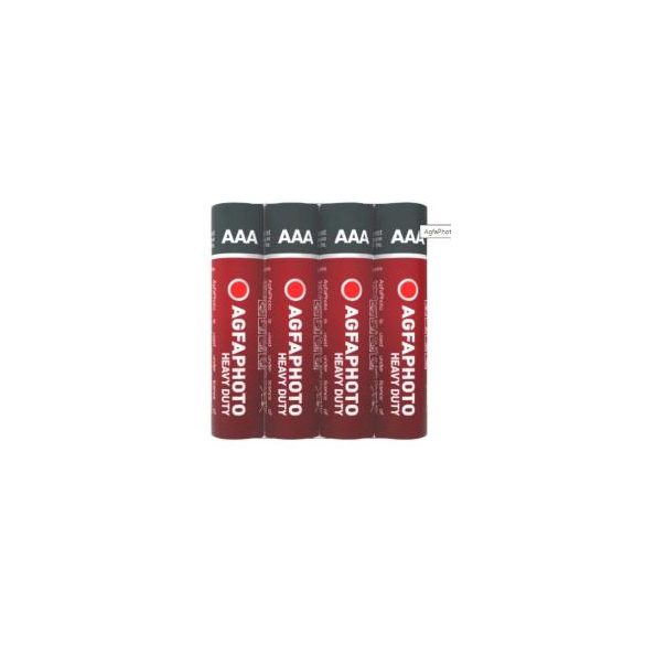 Agfaphoto elem 1,5 V féltartós Mikro Super Heavy Duty Premium AAA/R03/4db-os Piros/Fóliás