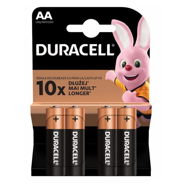 Duracell Elem1,5V Alkáli Ceruza AA/LR6/4db-os