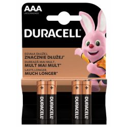 Duracell Elem1,5V Alkáli Mikro AAA/LR03/4db-os