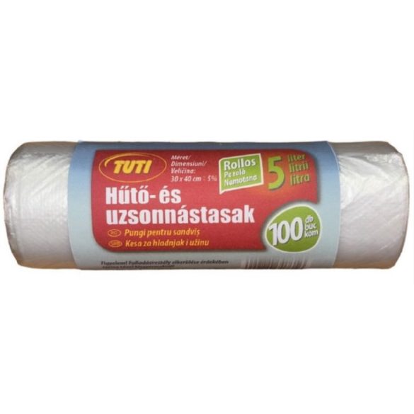 TUTI Hűtő és Uzsonnatasak Rollos 5L 30x40cm 100db-os