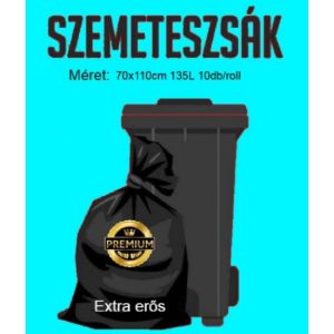 Extra Erős Szemeteszsák 135L (70x110cm) 10db-os 