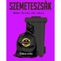 Extra Erős Szemeteszsák 200L (95x120cm) 10db-os 