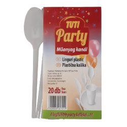 Tuti Party Műanyag Kanál Újrahasználható 20db-os